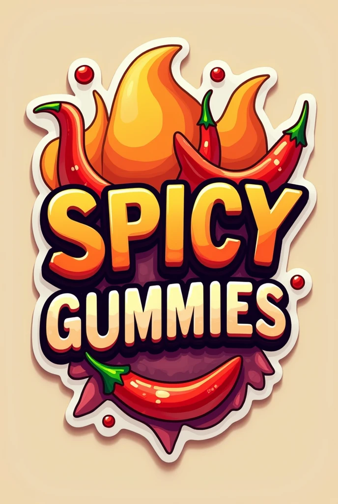 I need a similar image with the entrepreneurship logo for a sticker that says spicy gummies