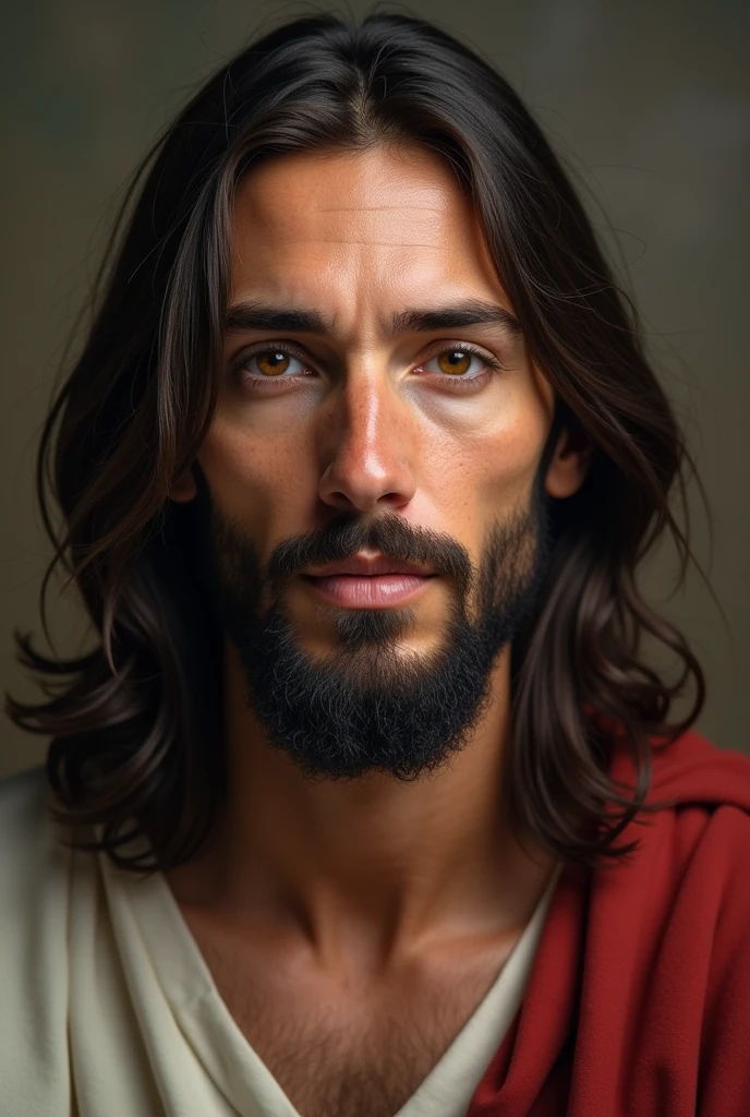 A realistic photo of Jesus looking at me