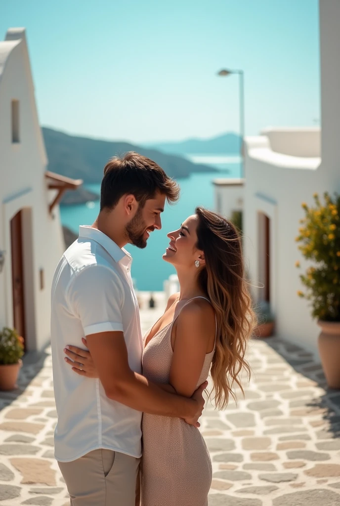 Creo foto imagen Vacaciones Grecia 🇬🇷 hotel Conmigo besos 💋 Soy Mateo y María Becerra 💙