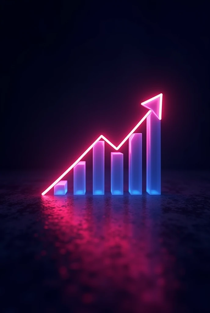 logo do YouTube Shorts, a neon graph rising, dark