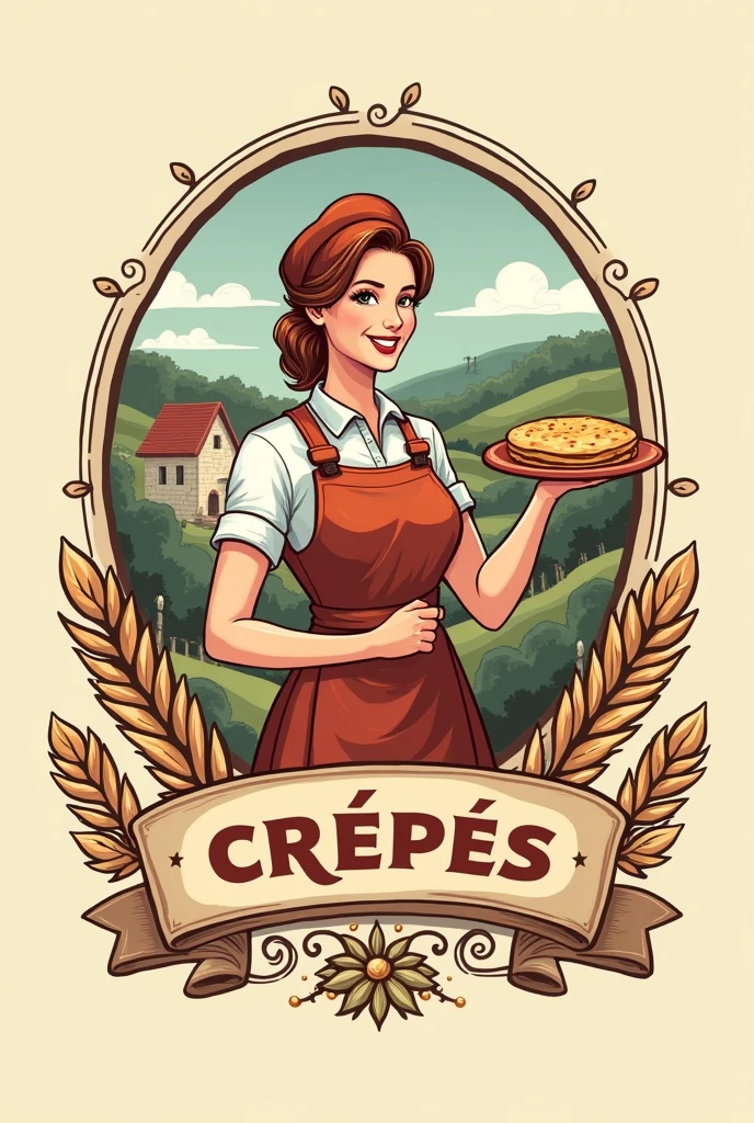 Crée-moi un logo pour une entreprise de crêperie 