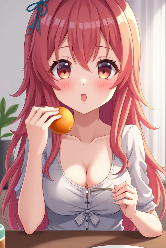 Create an anime girl eating a penis