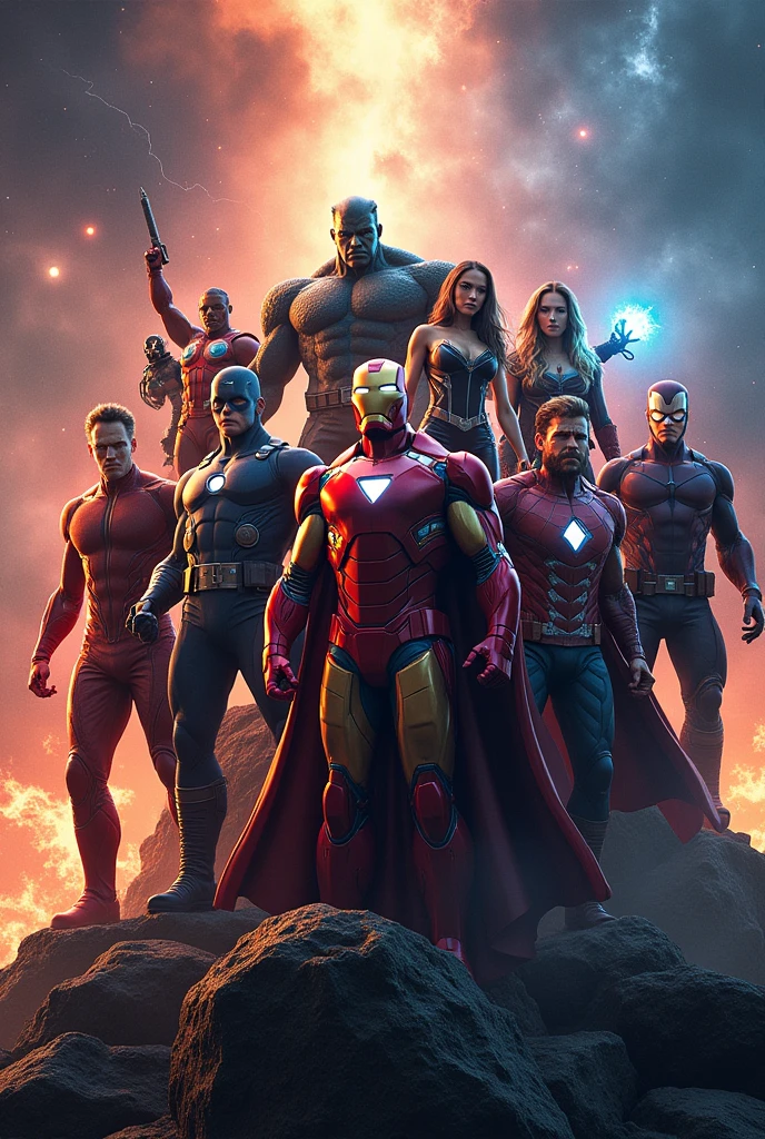 Marvel heroes together for an epic 3D cover