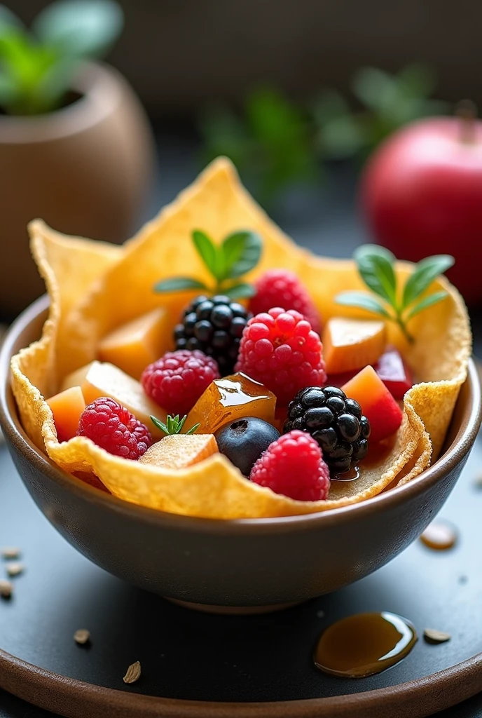 Crée-moi une image
 d’une crêpe Bowl 
￼