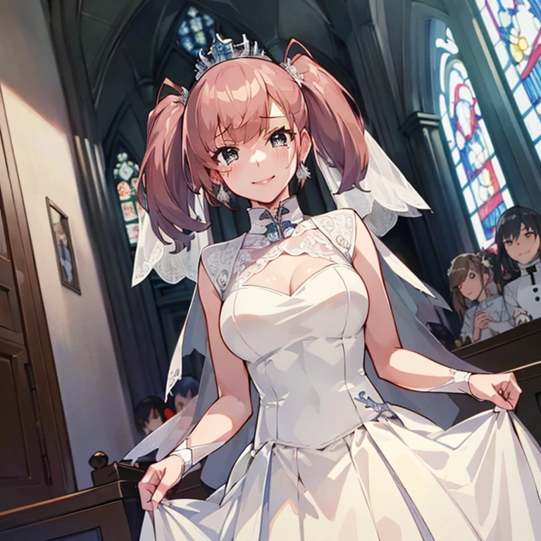 AtlantaCasualKC, twintails,
(masterpiece:1.4),(best quality:1.4), (premium:1.4), (great illustration:1.4), (ultra-detailed:1.4),(art CG, 8K), KonishiCSA,1girl,solo, 
(princess line wedding dress:1.4),(Happy Smile:1.4),(cry:1.2),KonishiCSA,church,Stained glass,holylight,

