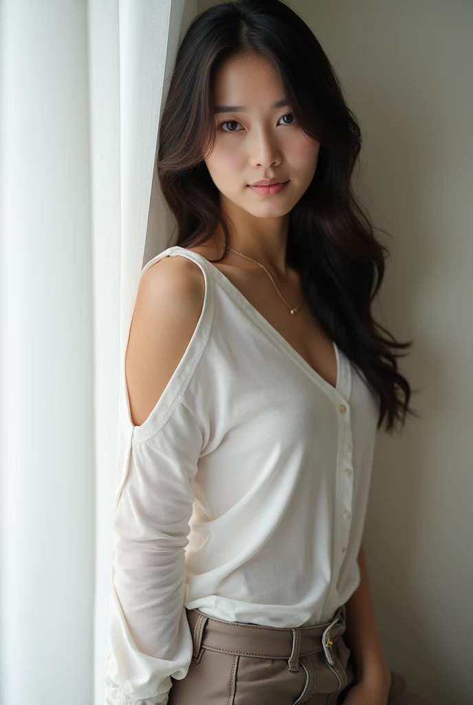 Japanese Model, beautiful ,Young Sensual Gravure Idol, beautiful , chiho ashima, elegant Japanese women, Yasumoto Oka, Japanese women, Wearing a tight shirt, Young and skinny gravure idol, wear tight, simple clothes