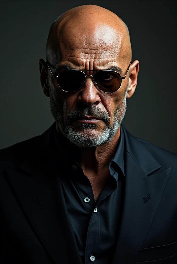 a detailed portrait of Samuel L. Jackson as Nick Fury from Marvel comics, wearing two side eye patches, highly detailed facial. dramatic pose, photo-realistic, 8K, cinematic, masterpiece