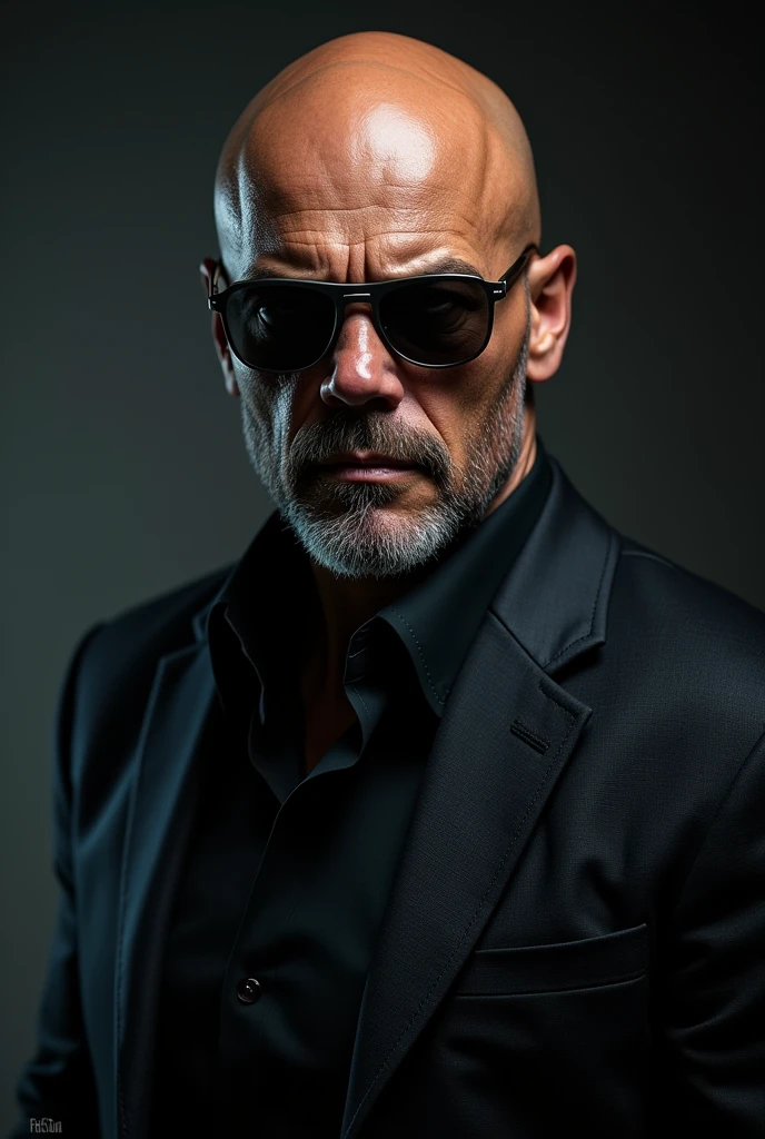 a detailed portrait of Samuel L. Jackson as Nick Fury from Marvel comics, wearing two side eye patches, highly detailed facial. dramatic pose, photo-realistic, 8K, cinematic, masterpiece