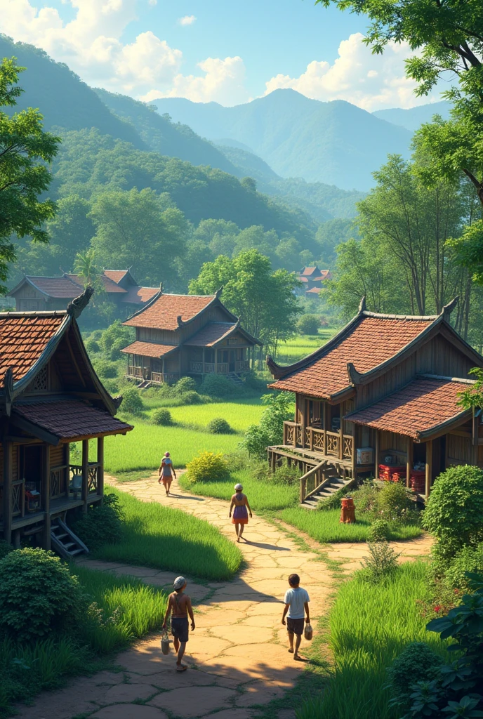 In the past, there was a village in Chiang Mai that was a place where people lived. It was like a village where people lived.