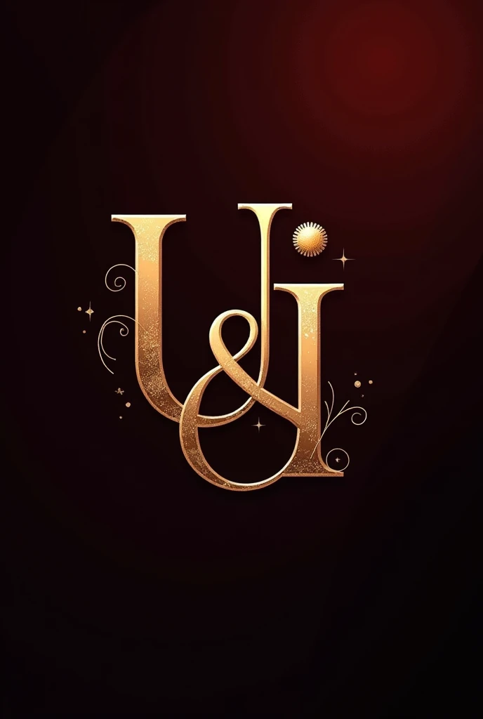Create a logo consisting of 'U&I' Letters and it should be elegance and luxurious make it more engaging and add elements around