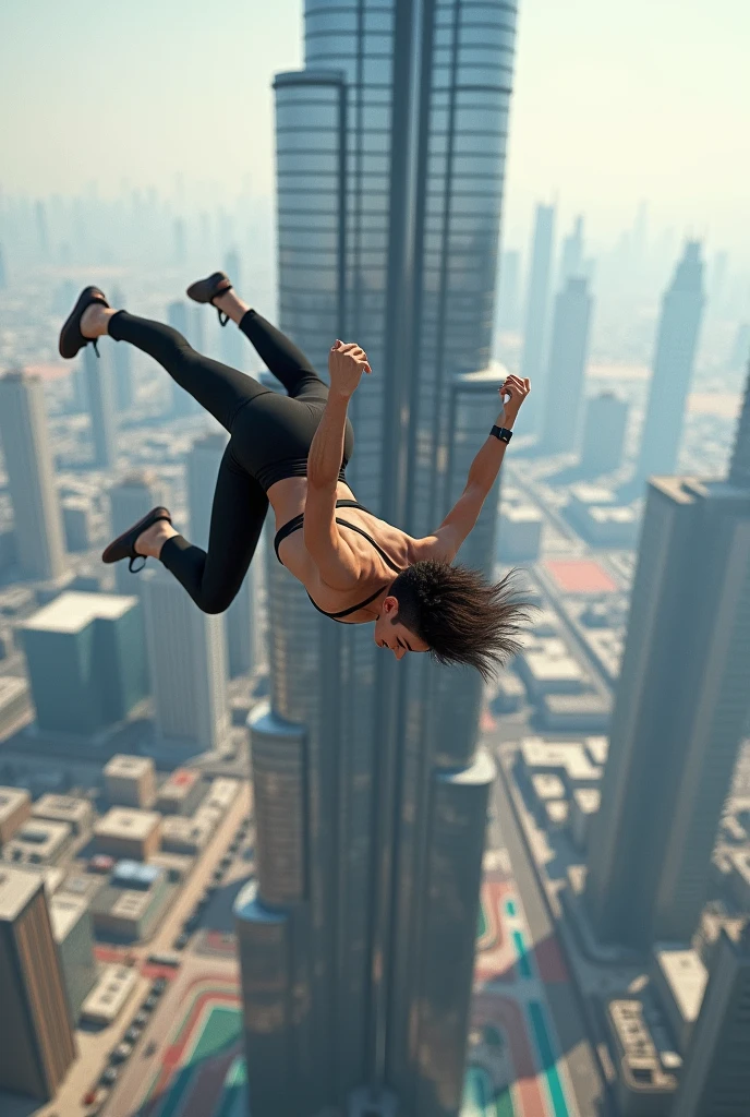 Front flip over Burj Khalifa 