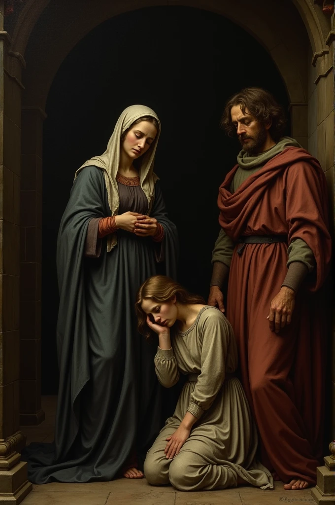 Our Lady of Sorrows with Saint John and Mary Magdalene on Holy Saturday 
