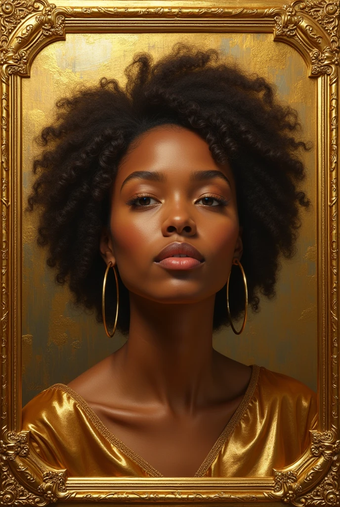 Put this text .Keep learning,keep improving .on gold paper luxury portrait