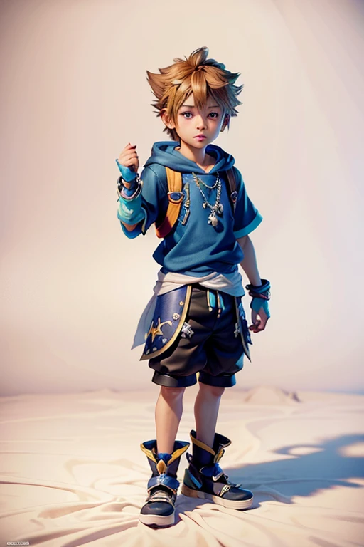 Sora, Kingdom Hearts, beautiful detailed eyes, beautiful detailed lips, extremely detailed face, wearing a diaper, photorealistic, 8k, detailed, masterpiece, intricate, cinematic lighting, dramatic lighting, colorful, vibrant, fantasy