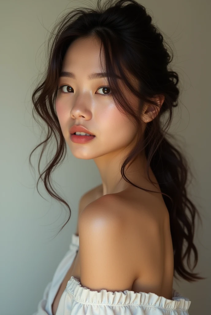 Casual off-the-shoulder Beauty