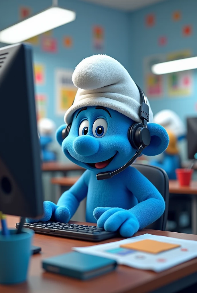 Call center smurf at Concentrix