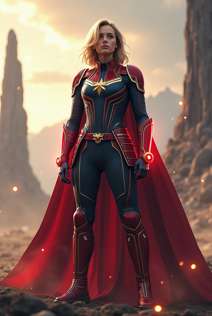Captain marvel in samurai armor