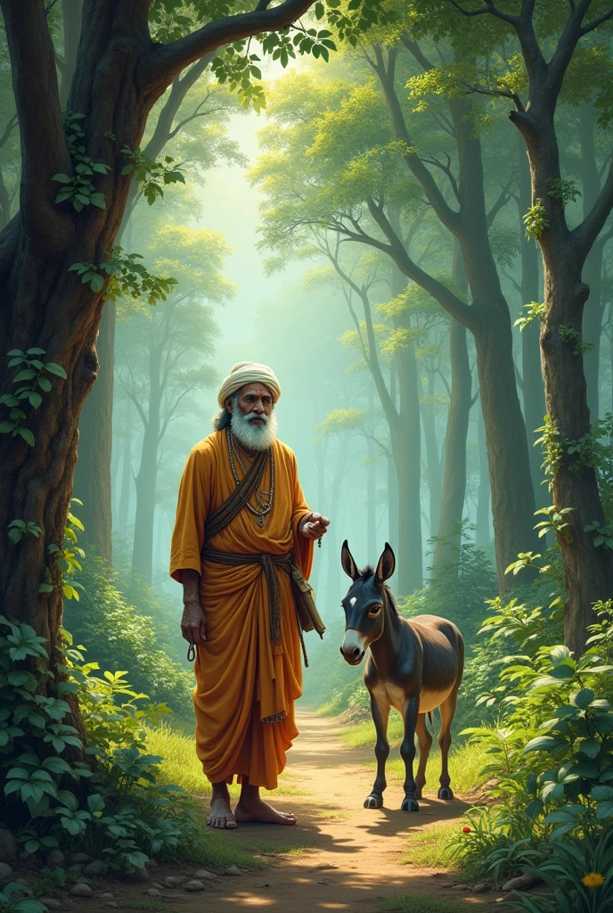 Ek Sadhu our गधे ek man in forests