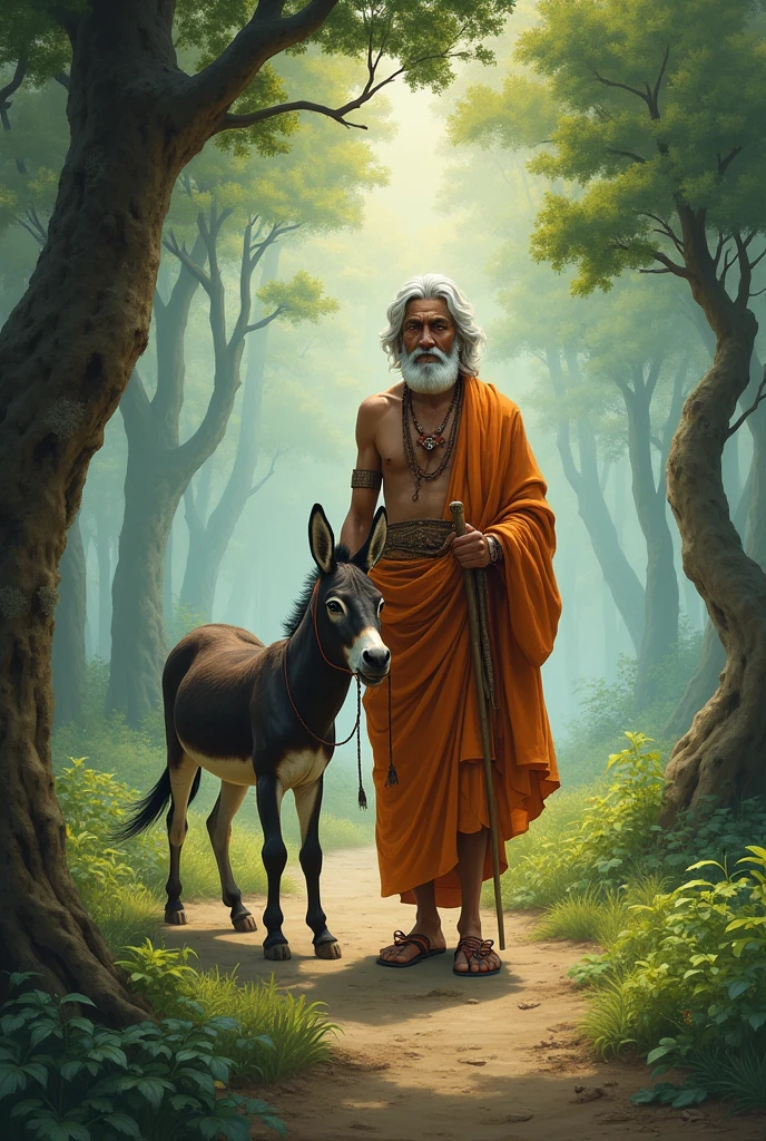 Ek Sadhu our गधे ek man in forests