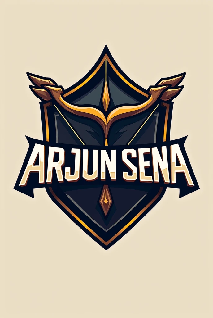 Create team logo where team name is Arjun Sena with bow and arrow only