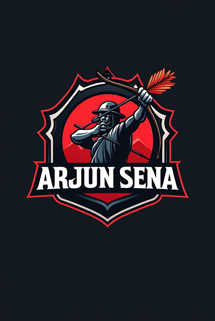 Create team logo where team name is Arjun Sena with bow and arrow only