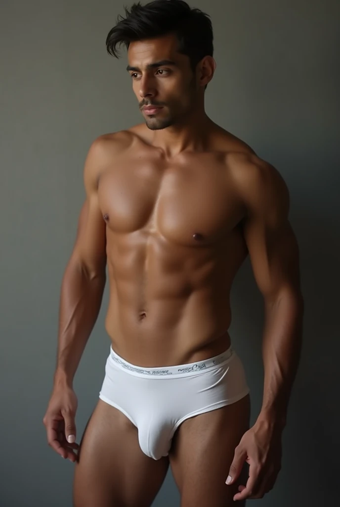 Sexy Bolivian man in white underwear 