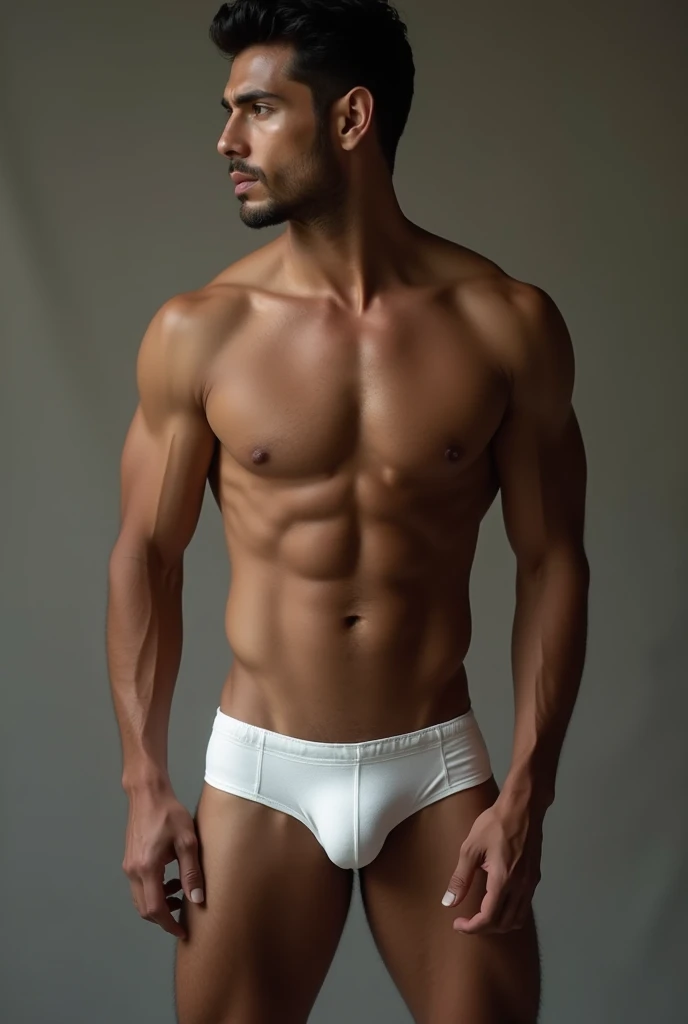 Sexy Bolivian man in white underwear 