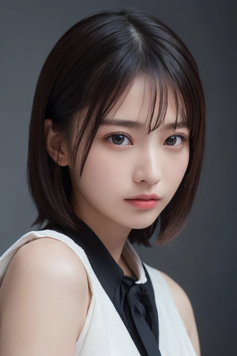 歯科衛生士 女性2人だけ 笑顔 Whiteの医療スクラブ着用 White Japanese Black hair, early 20s female Upper body close-up Don't press your face too much
