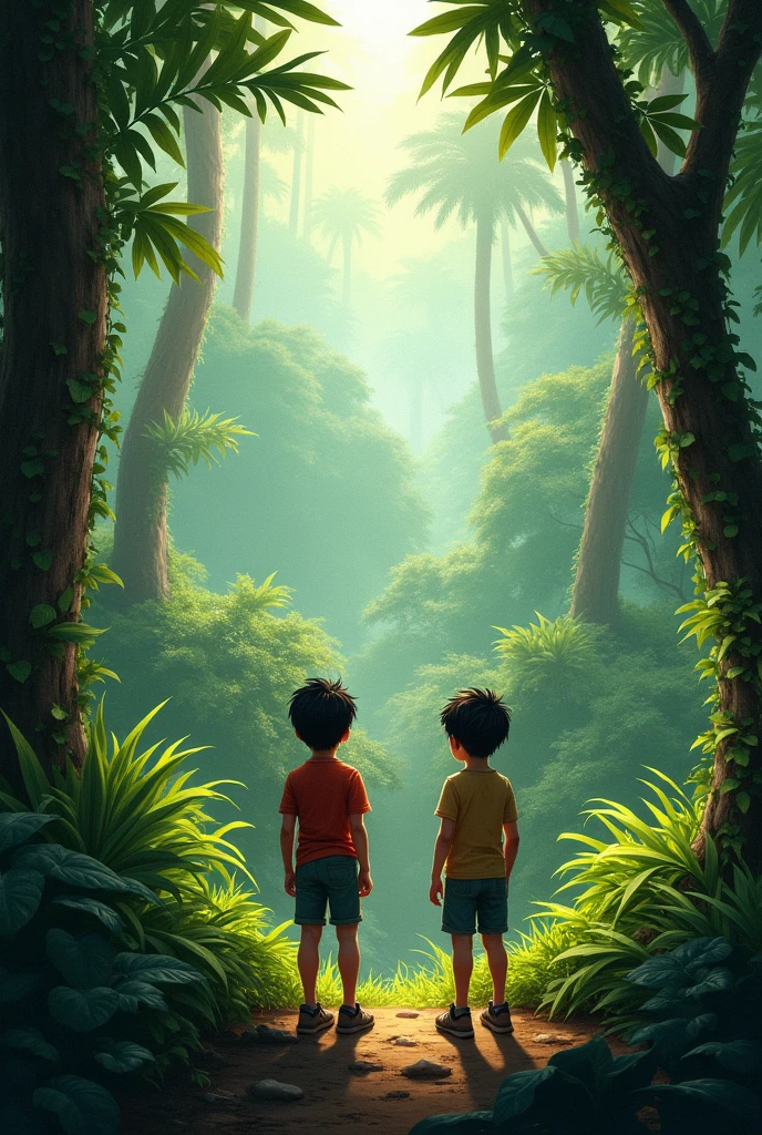 The Amazon rainforest, a sprawling emerald tapestry, stretched out before them, its dense canopy blocking out the sun. Twelve-year-old Ethan and his best friend, Noah, stood at the edge of the clearing, their hearts pounding with a mix of excitement and trepidation. They had been dreaming of exploring the Amazon for as long as they could remember, and now, here they were, standing on the brink of adventure.