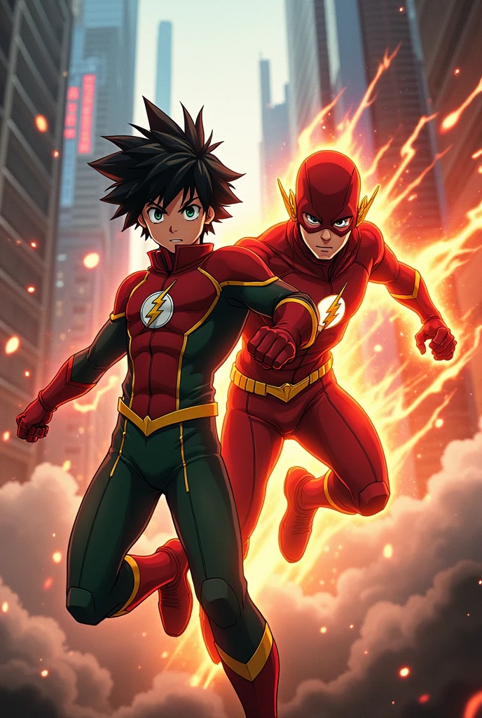 Izuku Midoriya (Deku) and Barry Allen (The Flash)