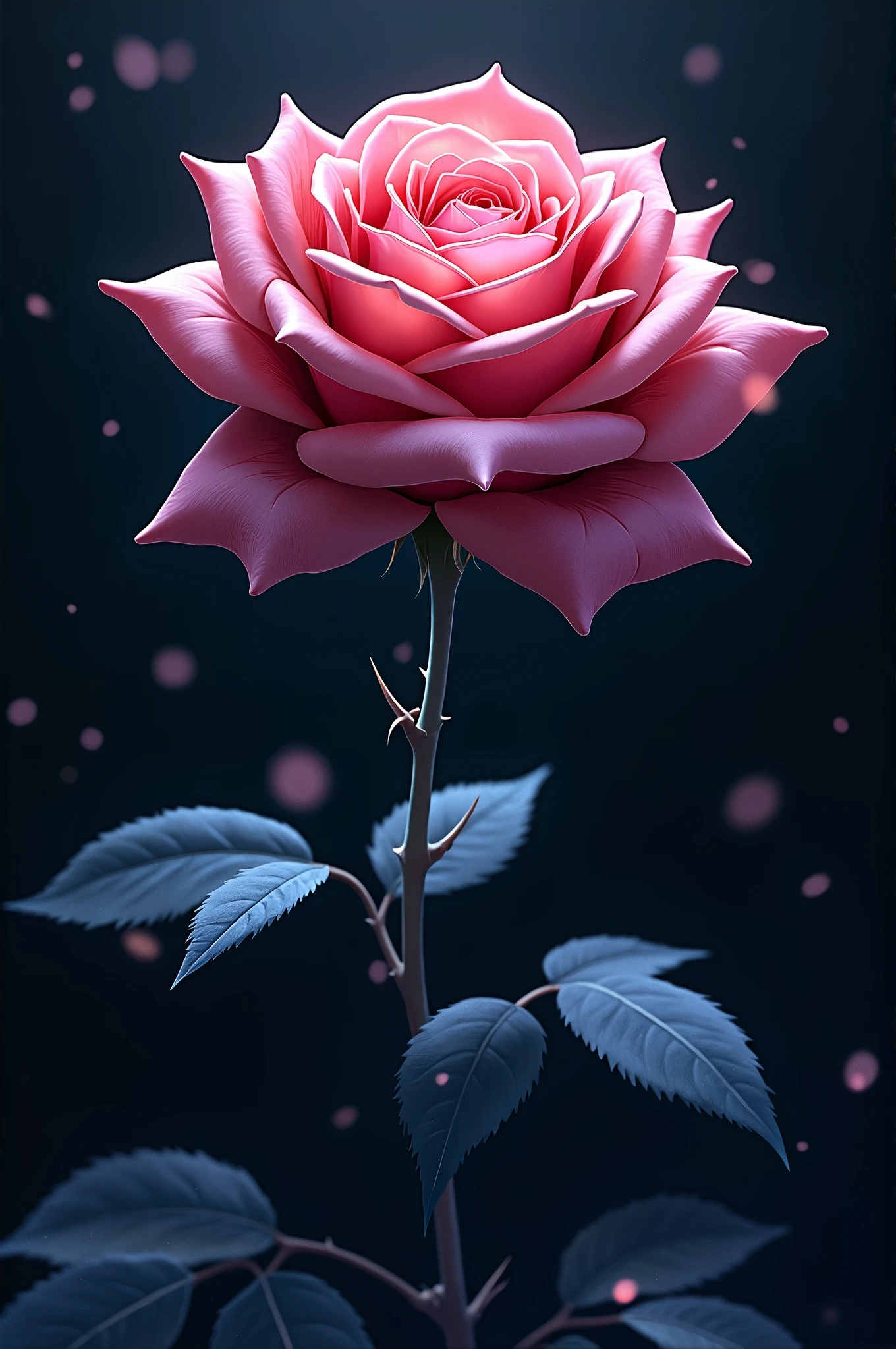 A rose in negative color anime styled artwork for music