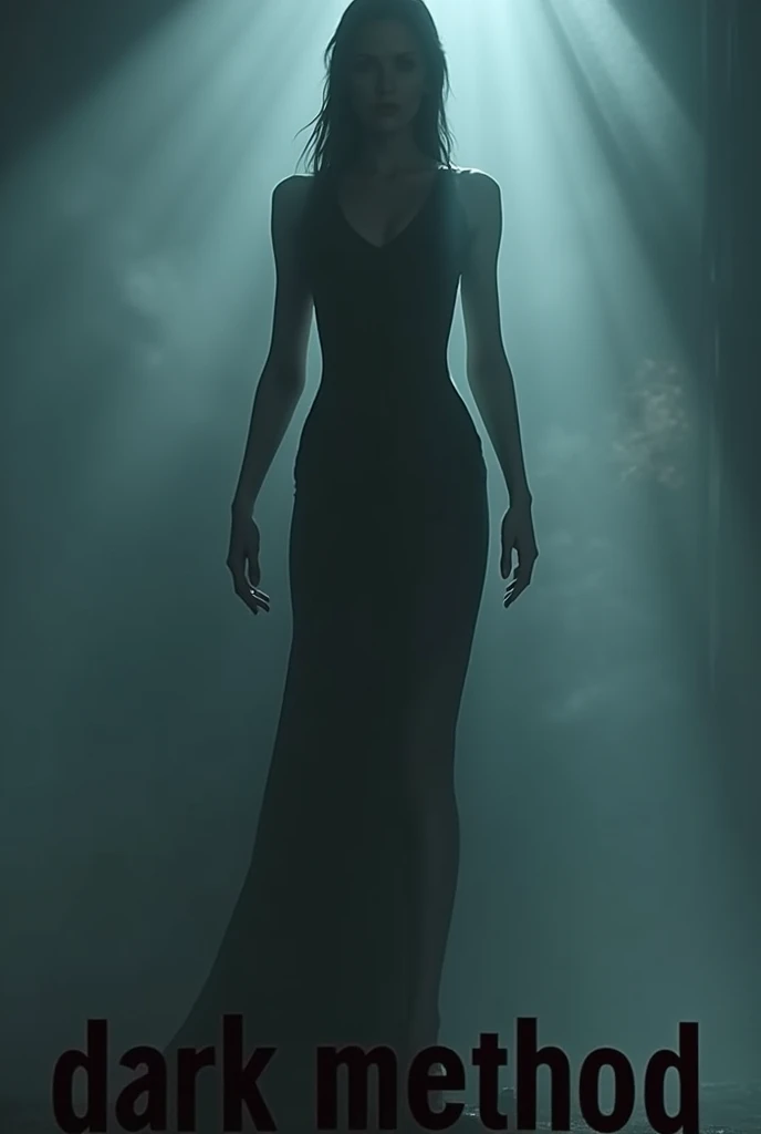 As palavras "Dark Method" written in large letters at the bottom of the screen, mysterious mist, A sinister atmosphere, a production that arouses anxiety and fear, ((work of art, highest quallity, A highest quallity de imagem, high resolution, photorrealistic, CRU photo, 8k)), ((Extremely detailed 8k unified CG wallpaper)), (huge stunning photo of goddess, Very hot and sexy, jaw dropping beauty, perfect proportions, Body cute, Slim Body Beauty:1.4), ((YouTube logo)),