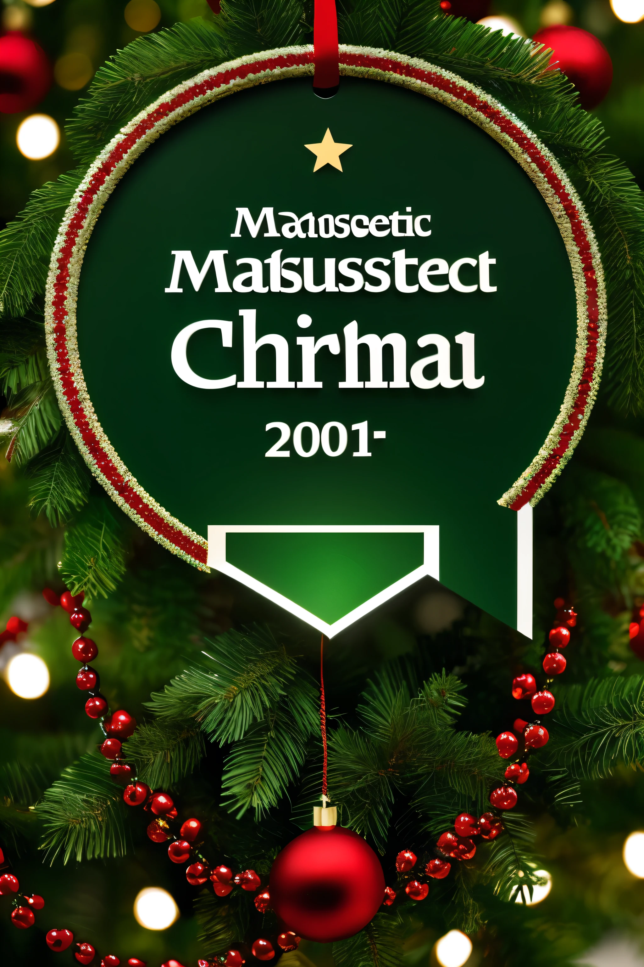(Masterpiece: 1.2, Best Quality), Realistic, (Realistic Picture, Complex Details, Depth of Field), Best Quality, Masterpiece, Highly Detailed, Semi Realistic, A logo that portrays a company selling Christmas decors