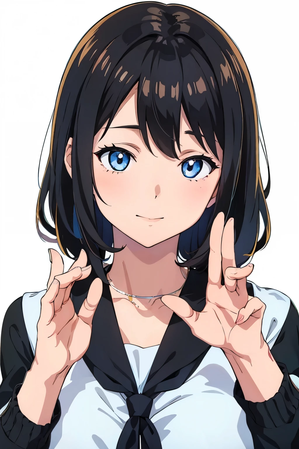 manga art, black and white manga, anime, animated, manga beautiful manga girl with school uniform, medium body, c cup size breasts and medium thighs beautiful face.