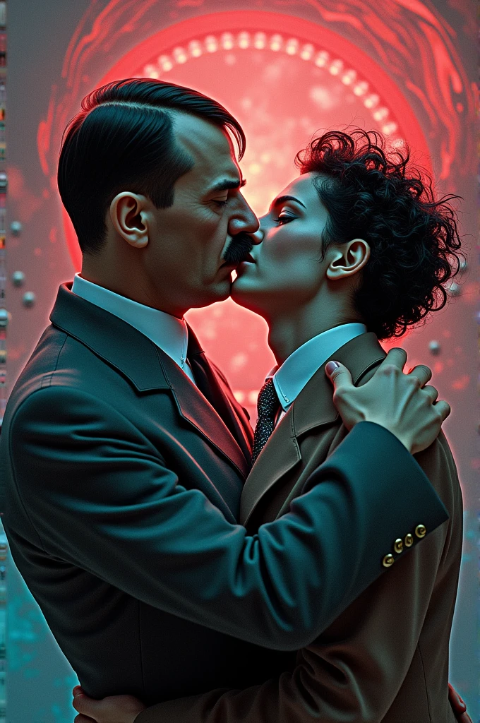 Hitler kissing Michael Jackson