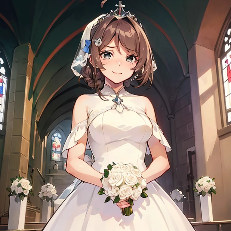 ChougeiKC,
(masterpiece:1.4),(best quality:1.4), (premium:1.4), (great illustration:1.4), (ultra-detailed:1.4),(art CG, 8K), KonishiCSA,1girl,solo, 
(princess line wedding dress:1.4),(Happy Smile:1.4),(cry:1.2),KonishiCSA,church,Stained glass,holylight,

