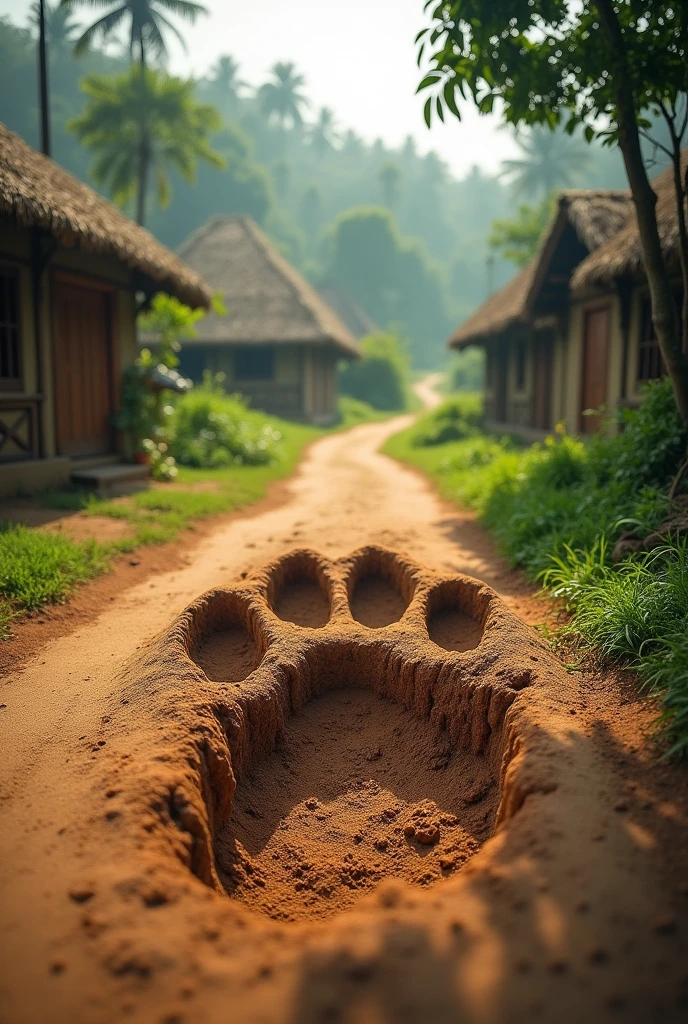 Missing Super Dog's footprint founded in traditional kerala village land.