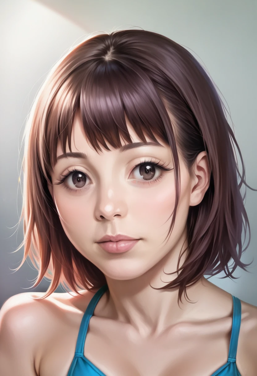 Close-up of a woman in a blue bikini sitting on a bench, Young and cute gravure idol,Young Gravure Idol, Young and thin gravure idol, Young Sensual Gravure Idol, realistic Young Gravure Idol, A sophisticated gravure idol, Japanese Model, ayami kojima amano, Chiho, It rains, realistic sensual gravure idol, Yasumoto Oka, ,Chiho, Beautiful straight hair,shikamimi, Yoshitomo Nara, kimi takemura, Yasumoto Oka, Kotegawa Yui, narumi kakinouchi, Portrait of Mayuri Shiina,Detailed face and body, Natural light, High resolution, photoRealistic, (Highest quality,8k,High resolution,masterpiece:1.2),Very detailed,(Realistic,photoRealistic,photo-Realistic:1.37),Realistic skin texture,Beautiful eyes and lips,Beautifully detailed face,Long eyelashes,Smooth Skin