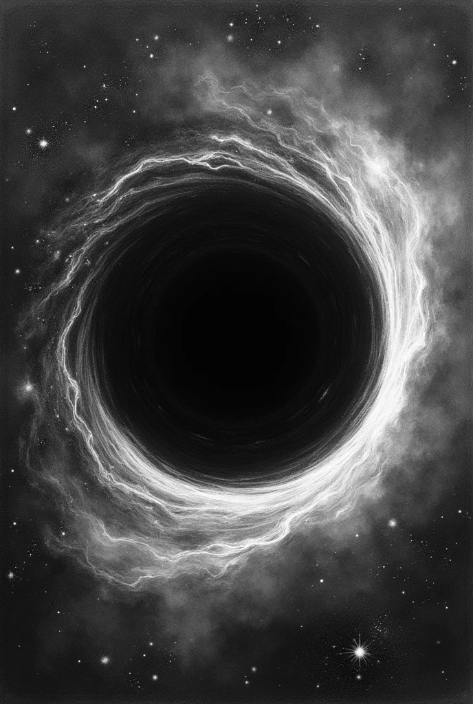 Easy Pencil colour drawing of black hole
