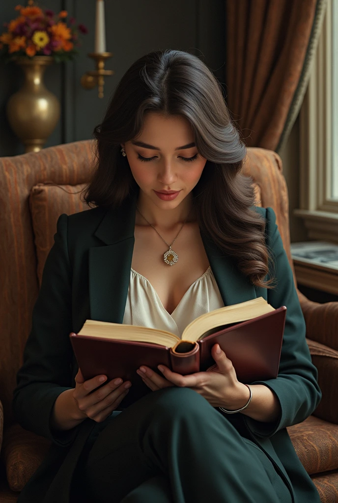 Put this text Keep learning, keep improving on luxury book portrait image
