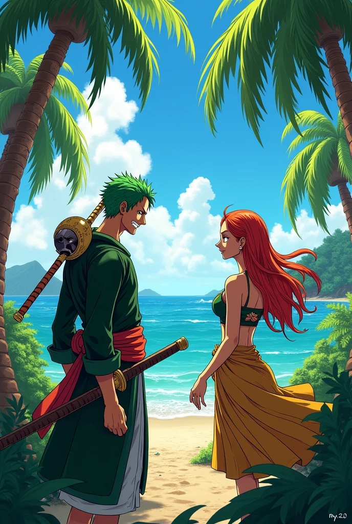 Zoro comes to Nami