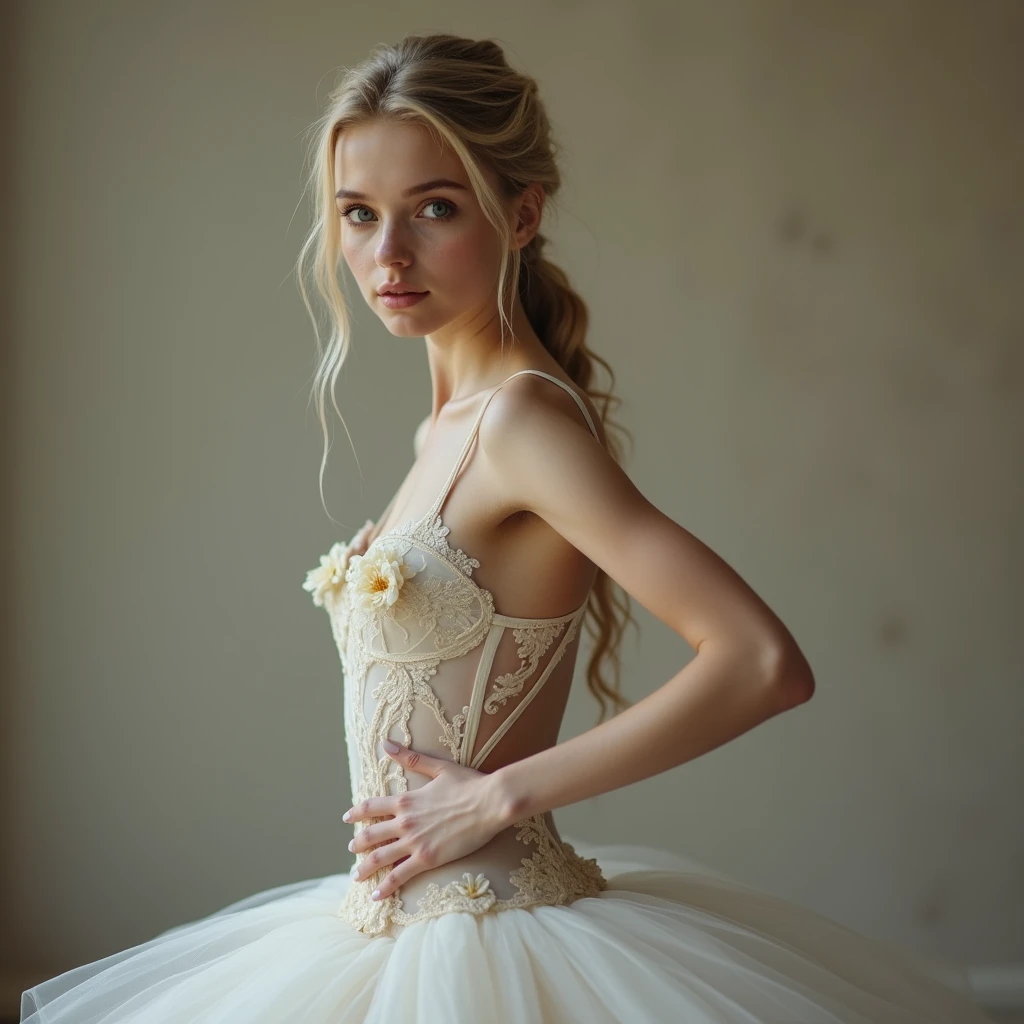 Thin pale girl. anorexia. ballerina. beautiful.