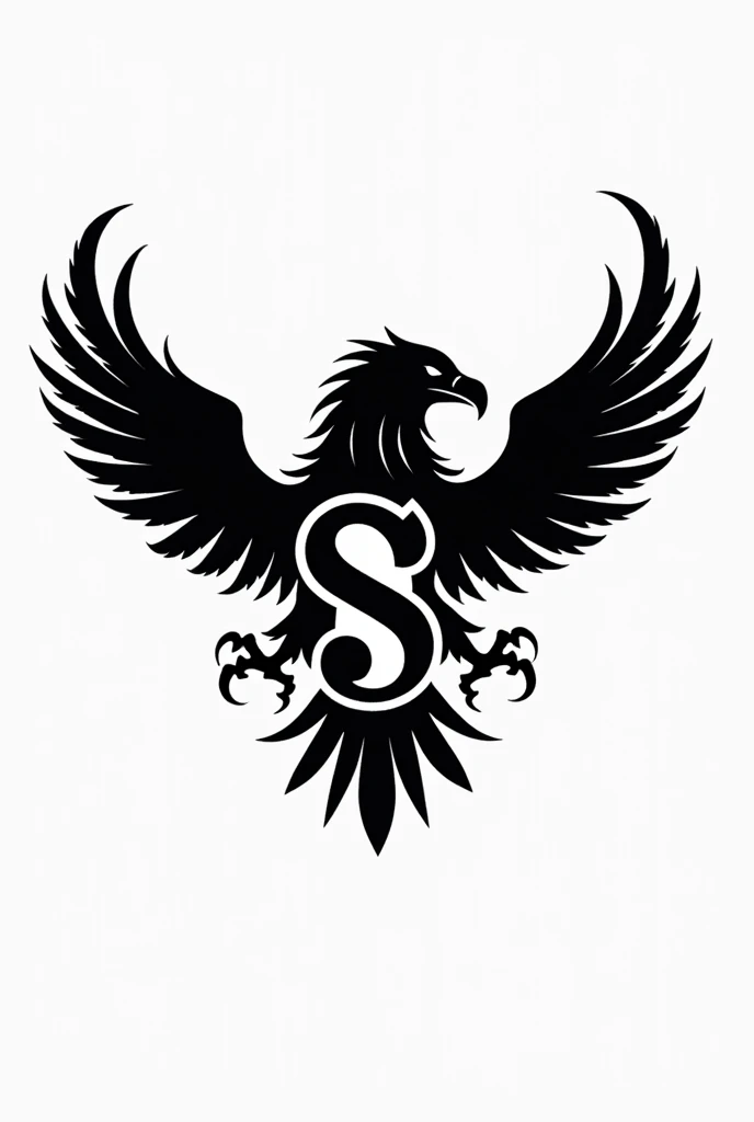 imagine S Letter Eagle with Wings and feet Logo