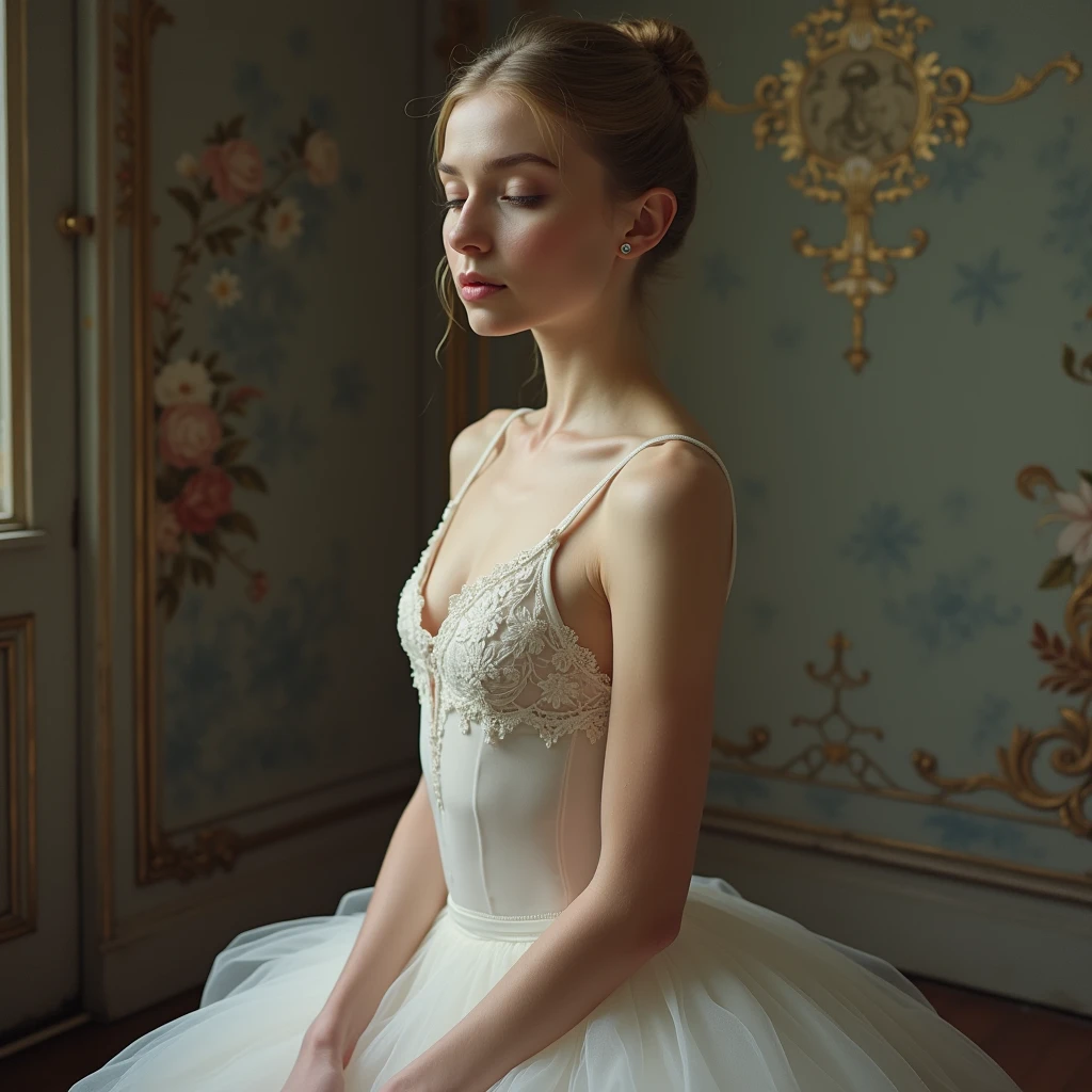 Thin pale girl. anorexia. ballerina. beautiful.