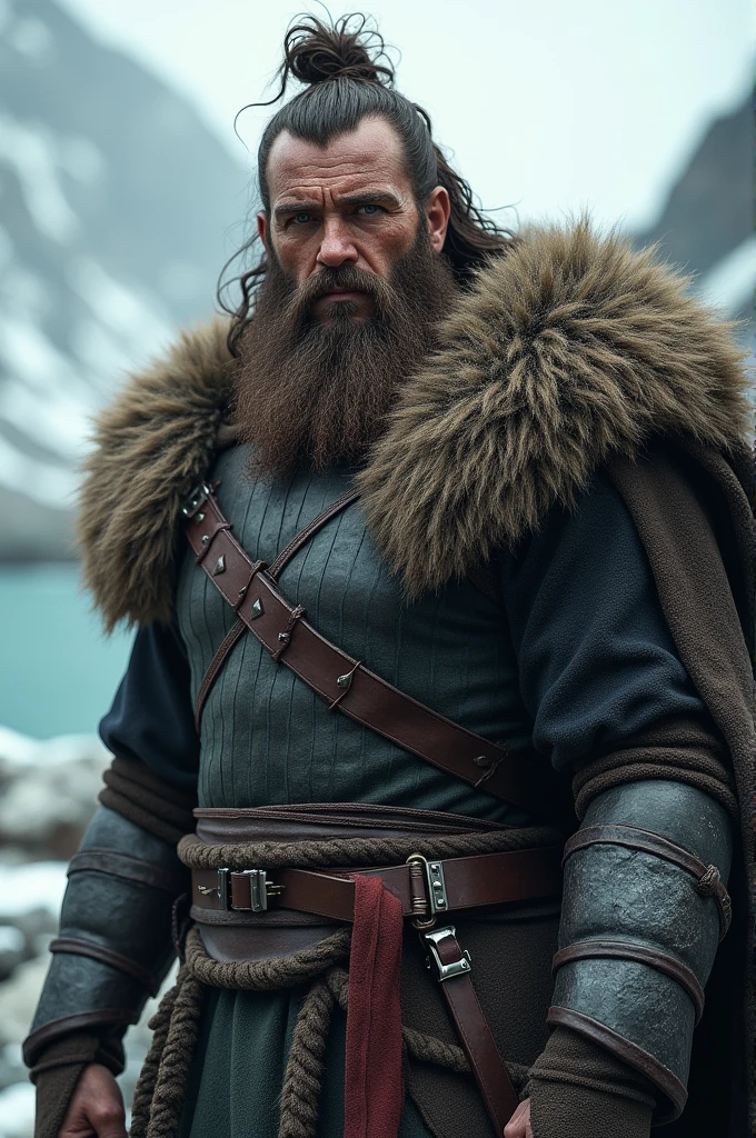 Viking with scars on his face