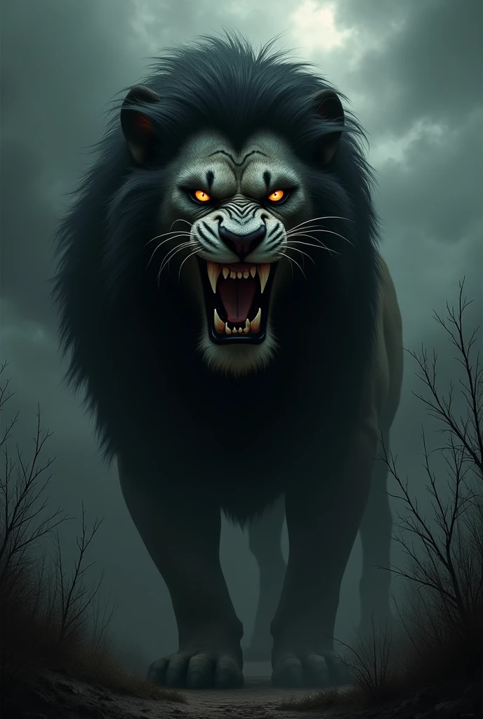 A much darker version of Scar from The Lion King 