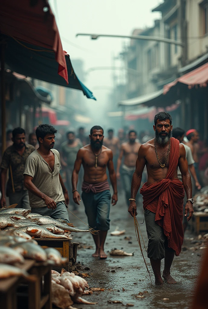 Chennai local face fish market and Gangwar