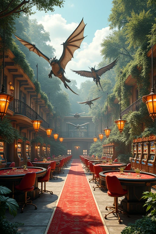 Casino in the zoo, put more animals, put dragons and tigers