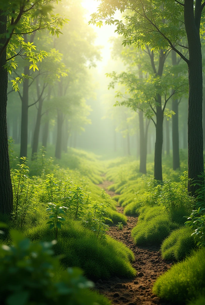 Thousand of tree sampling plants