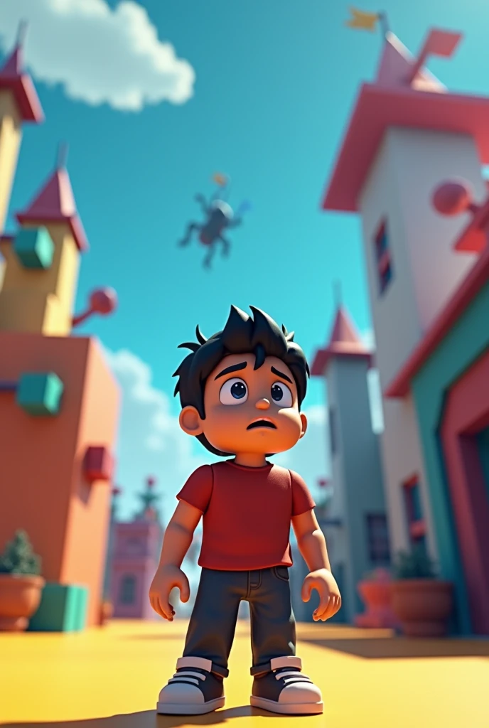 Create Gustavo, he's inside Roblox, afraid of Roblix